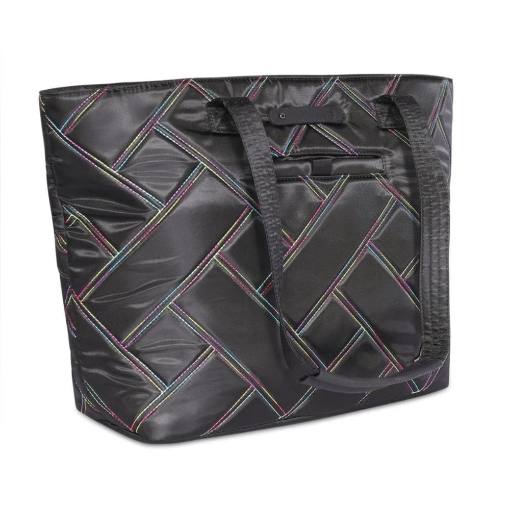 Lug Skyliner Tote Bag Black Rainbow Stitch